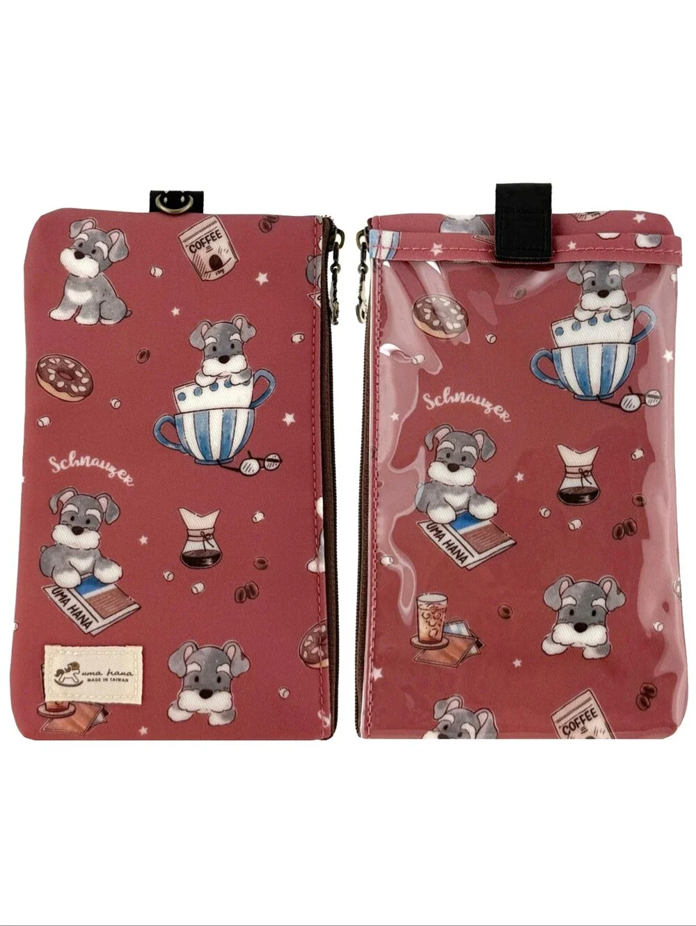 Waterproof Schnauzer Phone Case Pouch W/ Neck Strap